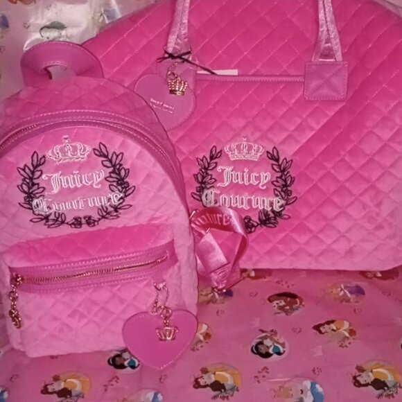 PinkPink Juicy Couture back pack and weekender 🎀 👑💖 🎀💖👑🌺🎀🎀 - Picture 1 of 1